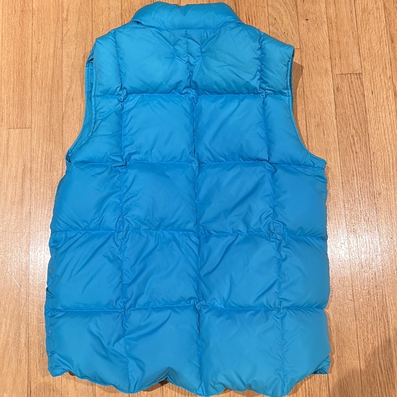 Lands End turquoise Children’s down vest - Picture 2 of 5